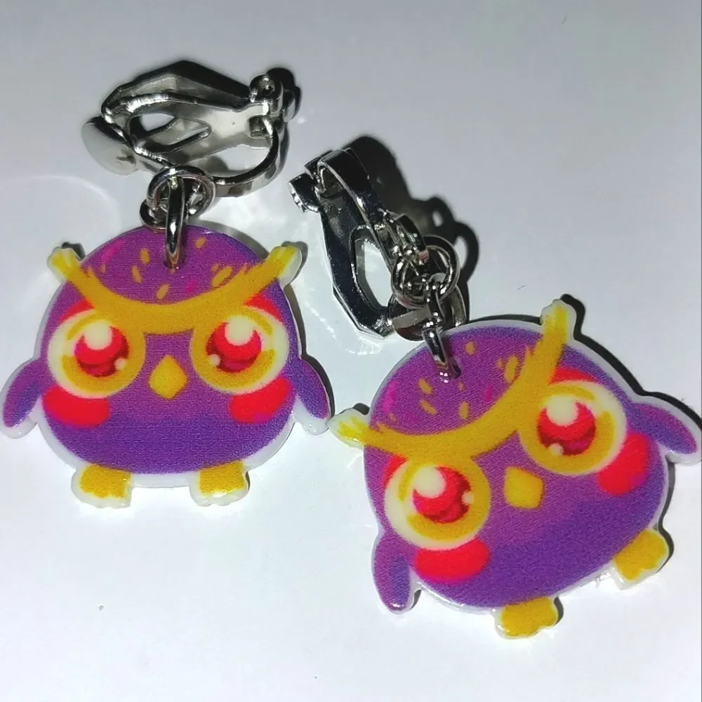 Super cute girls clip-on earrings